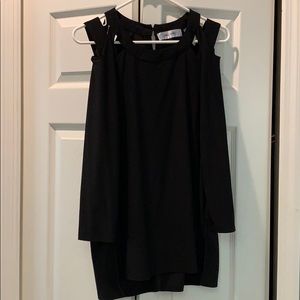Long sleeve shoulder cutout top Sz Lg